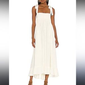 Free People Gretchen Pinafore Convertible Dress in Gardenia